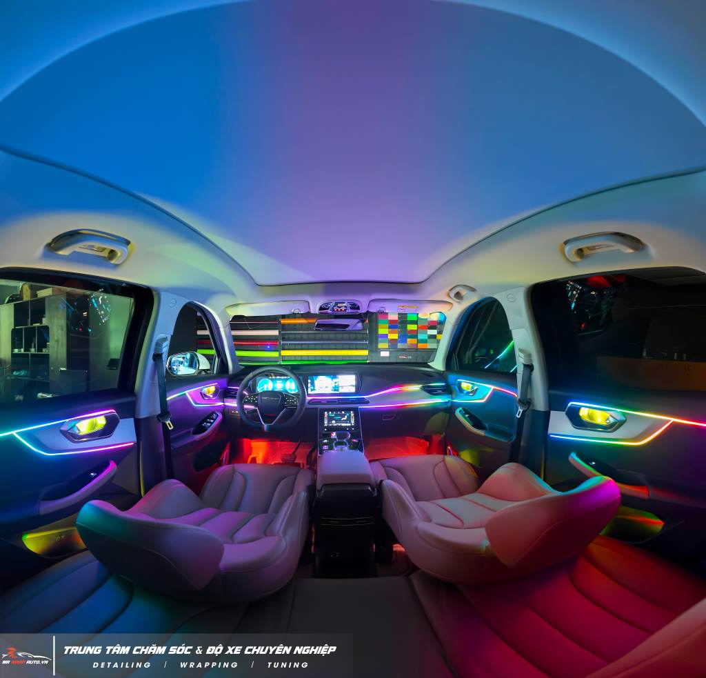 độ đèn led nội thất ô tô